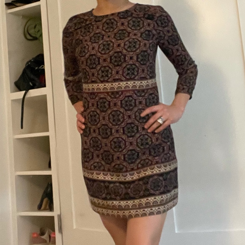 Boho vintage mini dress fitted